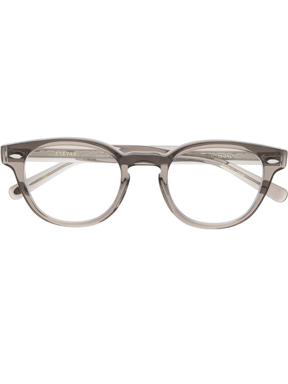 Eyevan7285 square-frame Logo Glasses | Grey | FARFETCH UK