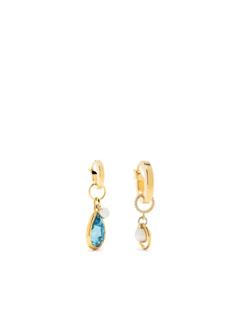Mounser Petal crystal-drop hoop earrings