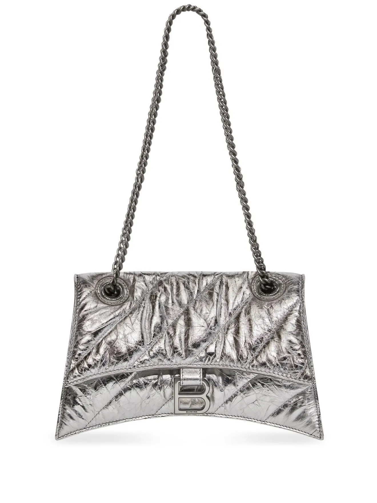 Balenciaga Crush chainstrap shoulder bag silver MODES
