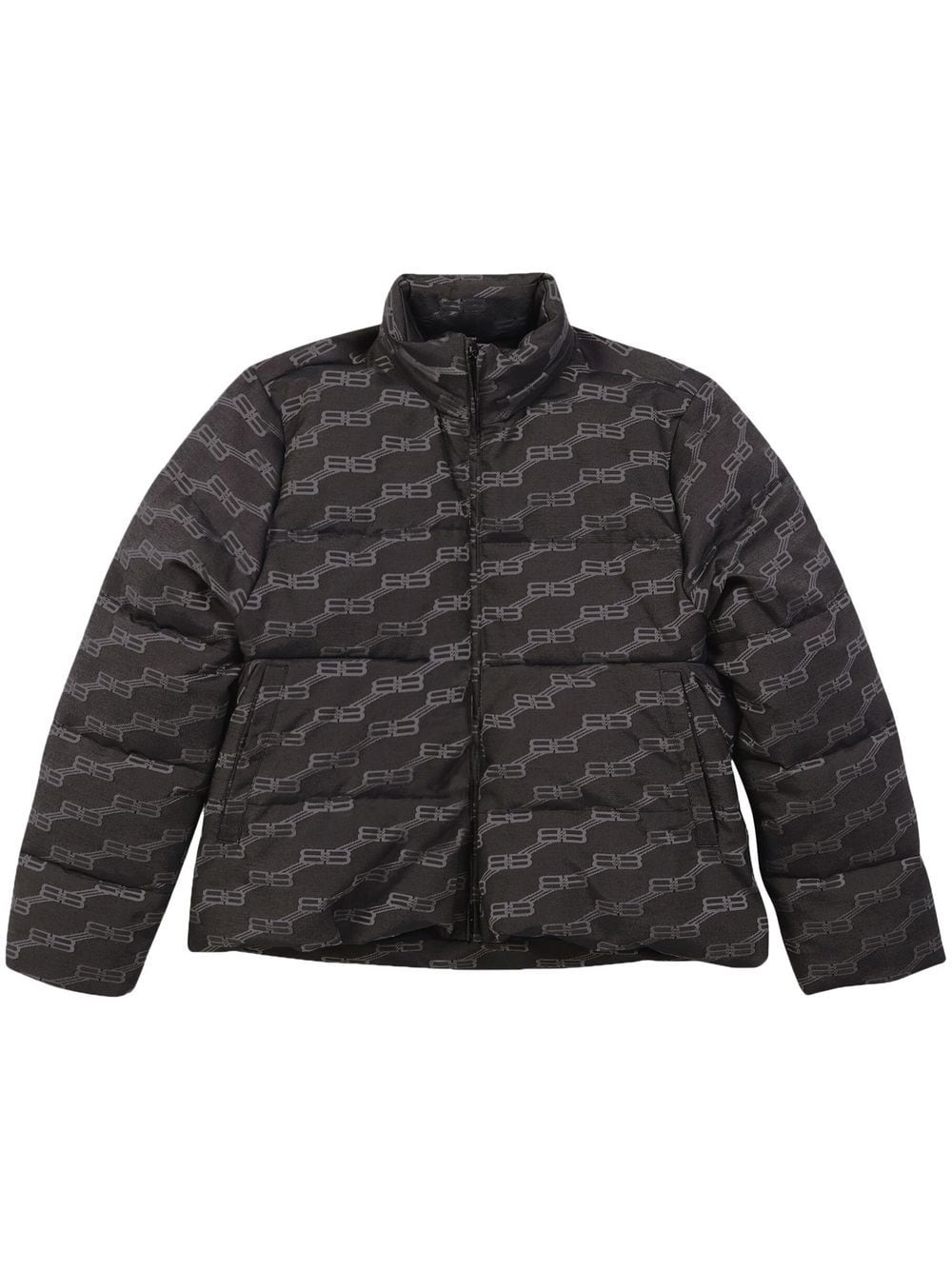 C-Shape logo-print puffer jacket