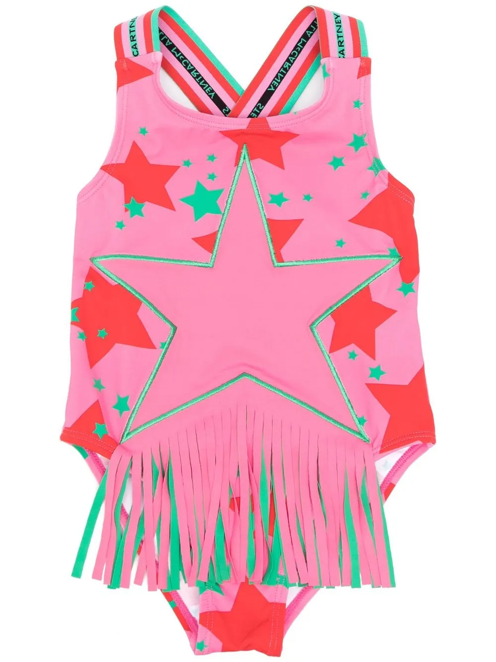 

Stella McCartney Kids traje de baño con estrellas estampadas - Rosado