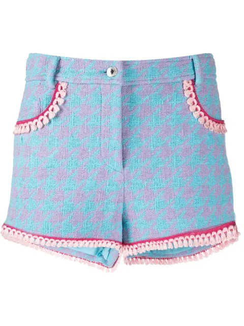 Moschino shorts con motivo pied de poule