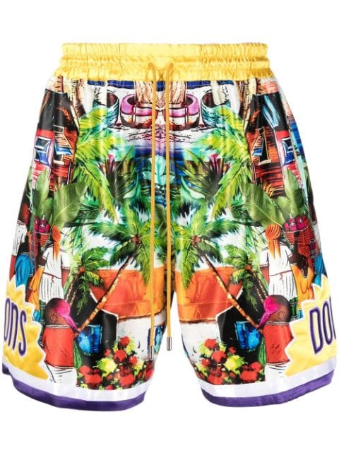 Just Don graphic-print shorts