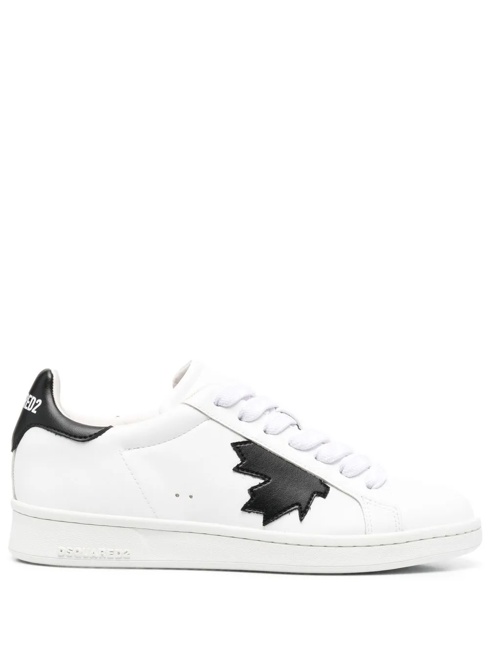 

Dsquared2 tenis bajos con hoja de arce estampada - Blanco