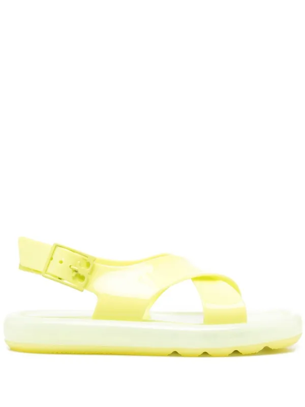 tory burch green jelly sandals