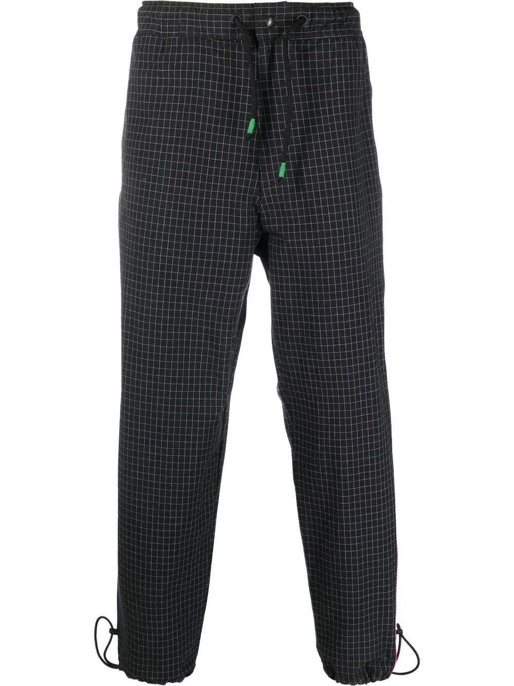 

Emporio Armani grid-pattern track pants - Black