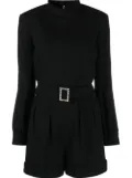 Saint Laurent open-back belted playsuit - Black