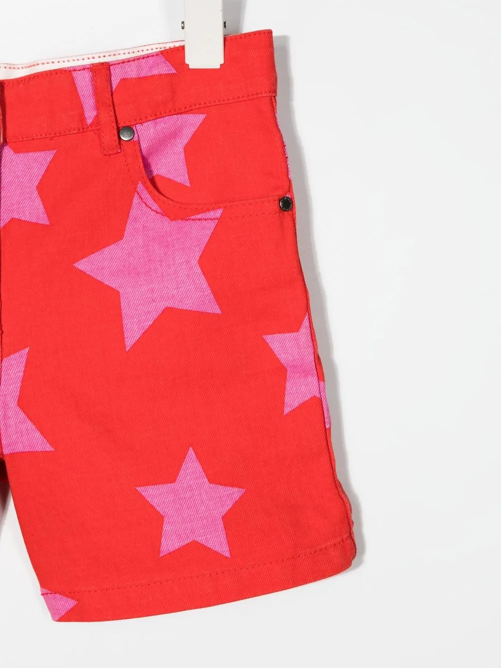 Star-Print Denim Shorts