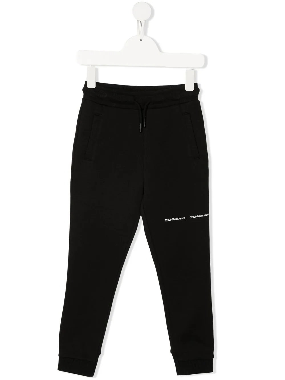 

Calvin Klein Kids pants con logo estampado - Negro