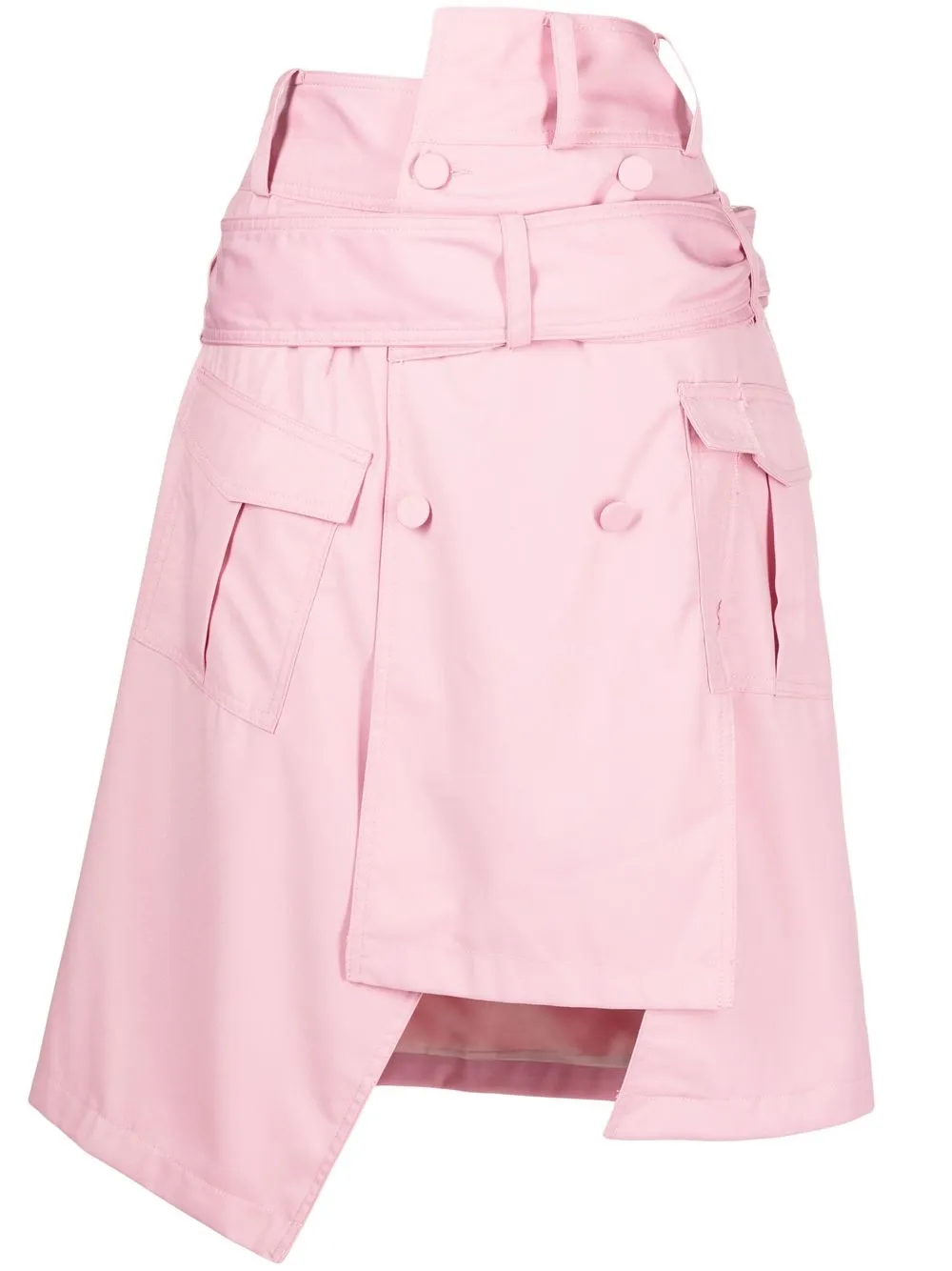 

Rokh asymmetric belted skirt - Pink