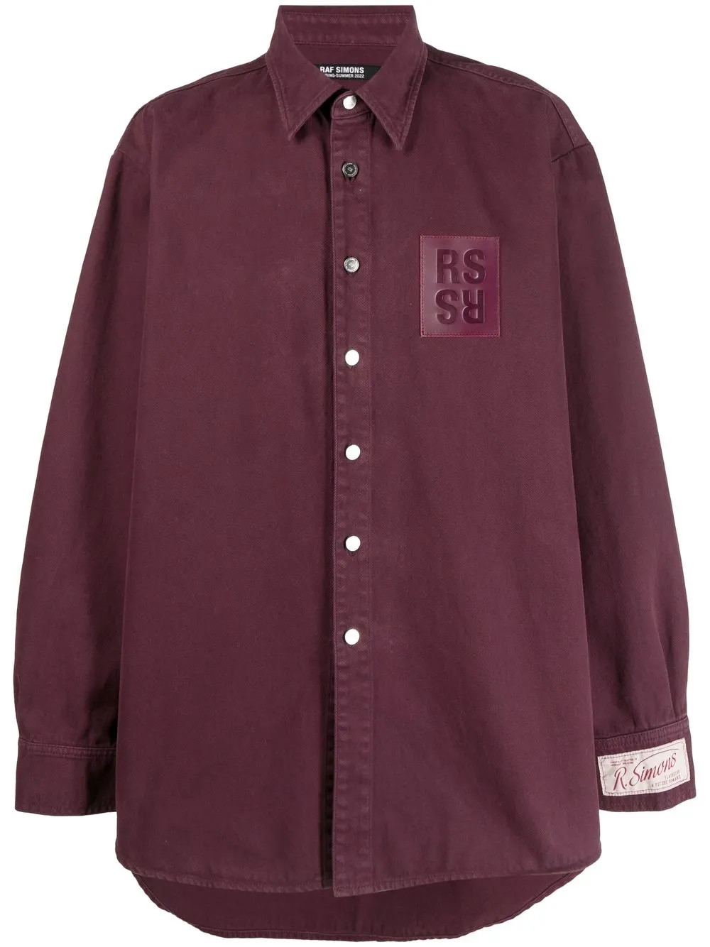 

Raf Simons camisa con parche del logo - Rojo