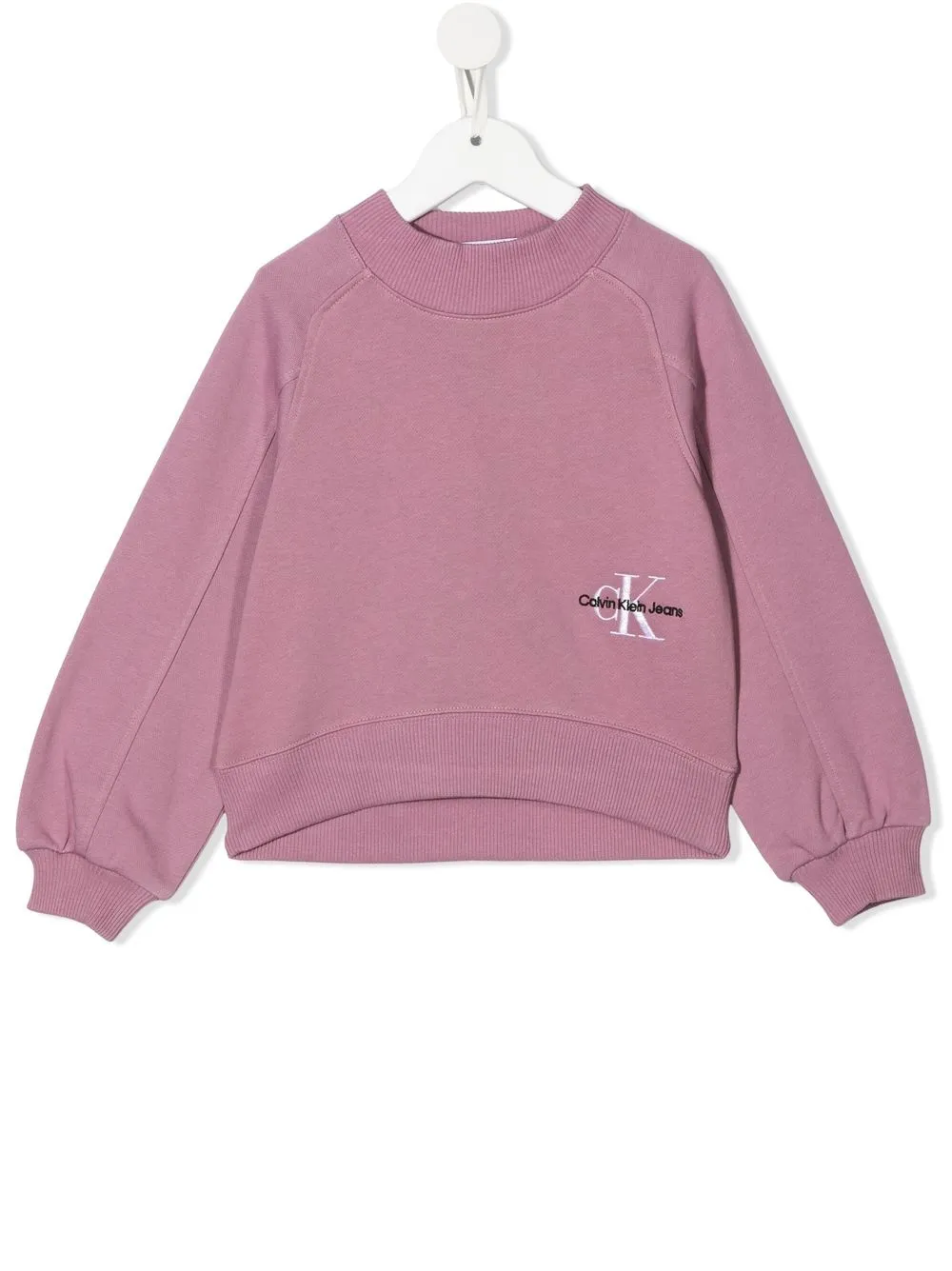 

Calvin Klein Kids sudadera con logo bordado - Morado