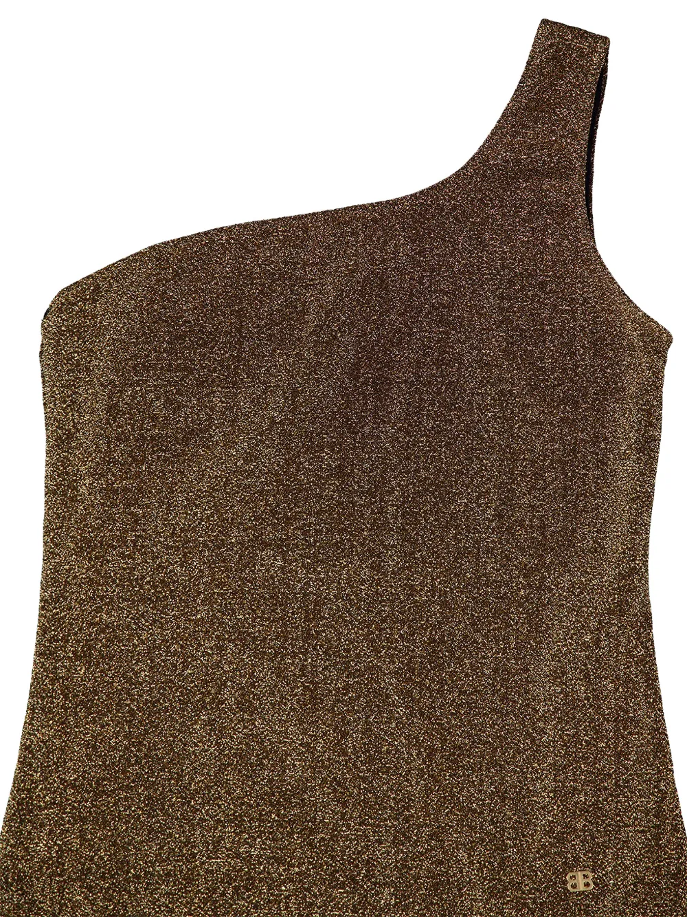  Balenciaga Asymmetrischer Badeanzug Mit Glitter Detail   Gold 