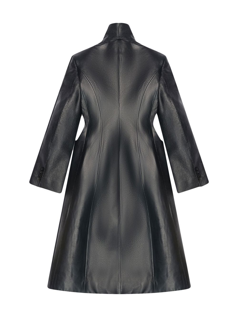 Balenciaga fitted-waistline Leather Coat - Farfetch