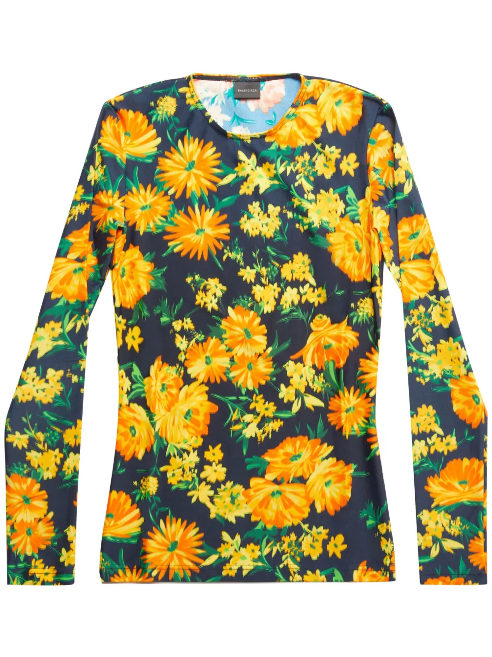 balenciaga floral shirt