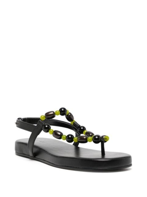 bead-detail open-toe sandals