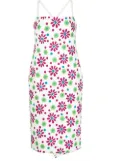 Saint Laurent floral-print knee-length dress - White