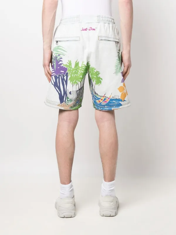 Just Don グラフィック ショートパンツ | ブルー | FARFETCH JP