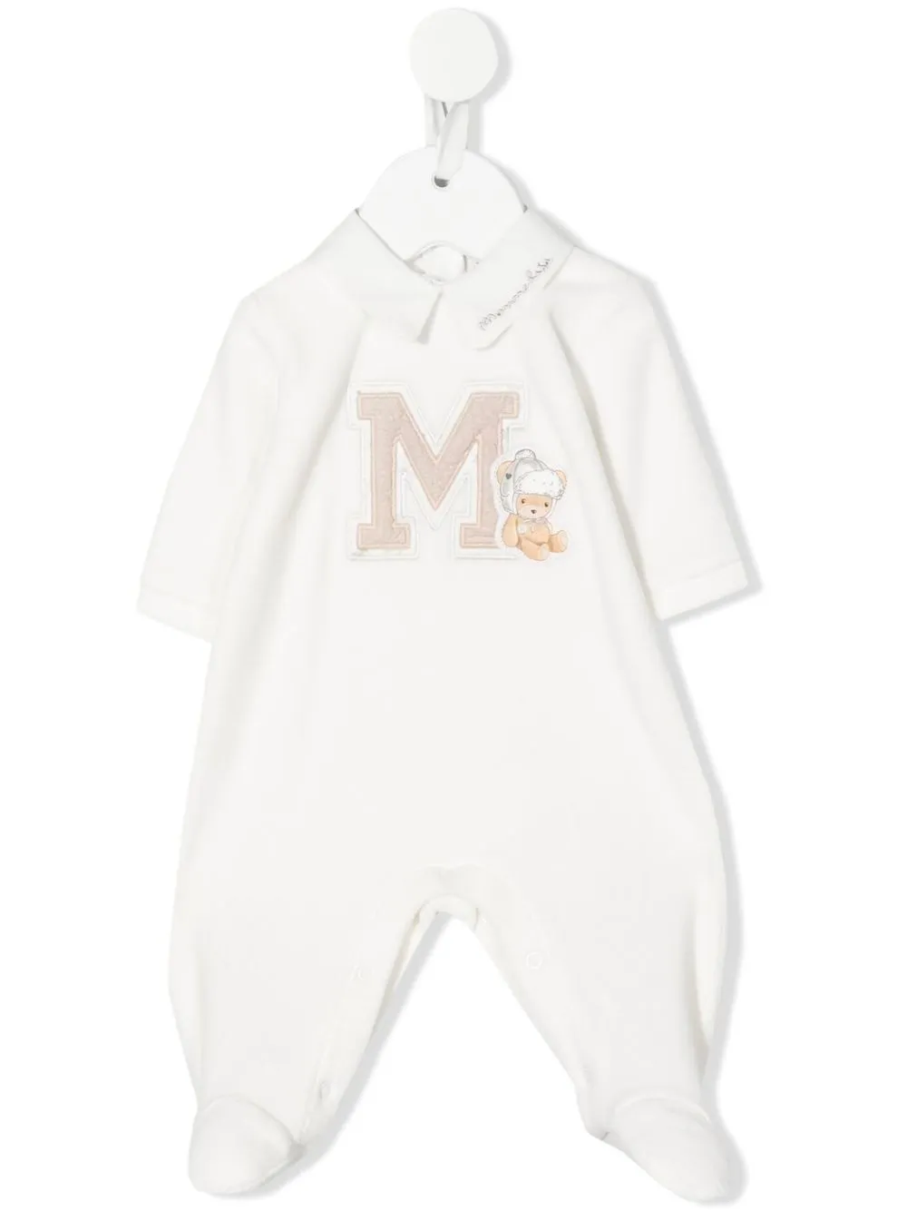 

Monnalisa pijama con logo bordado - Blanco