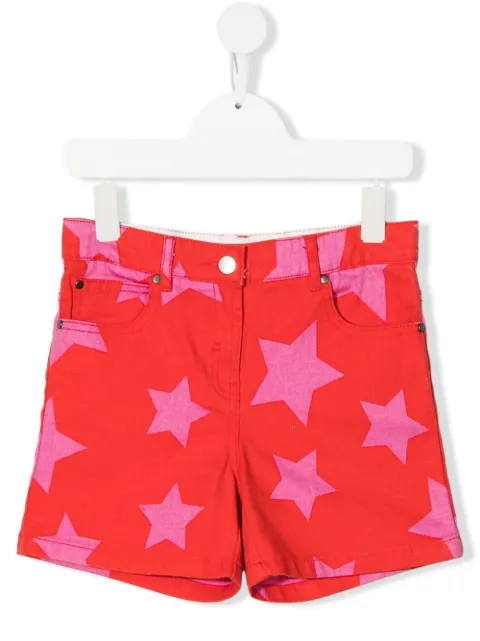 Stella McCartney Kids star-print denim shorts
