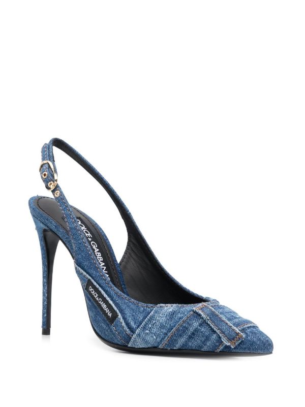 dolce and gabbana denim heels