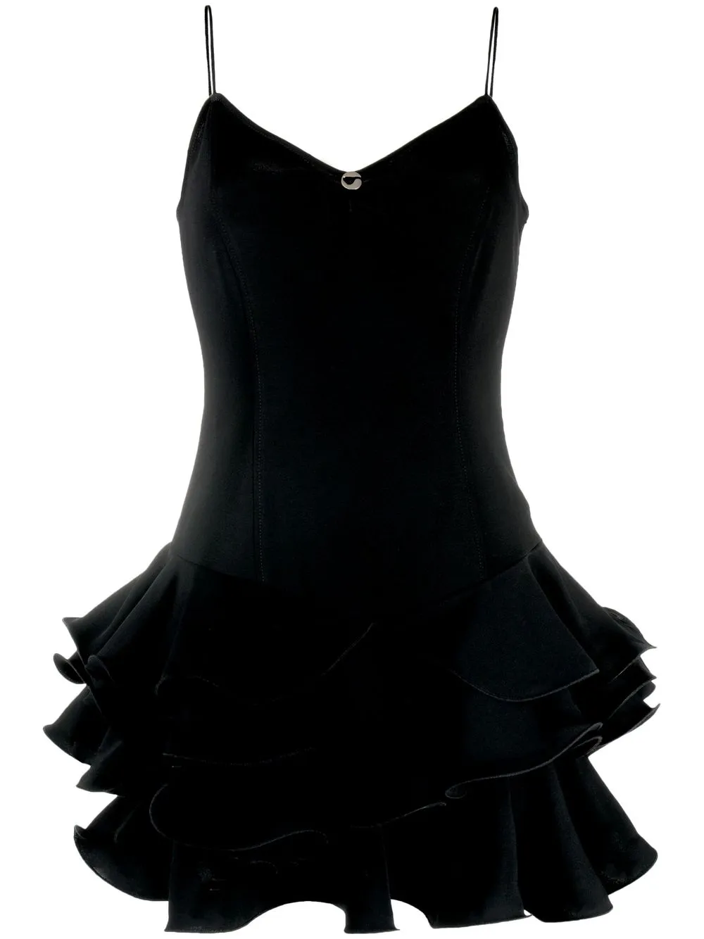 Coperni Ruffle-embellished Sleeveless Top In Schwarz