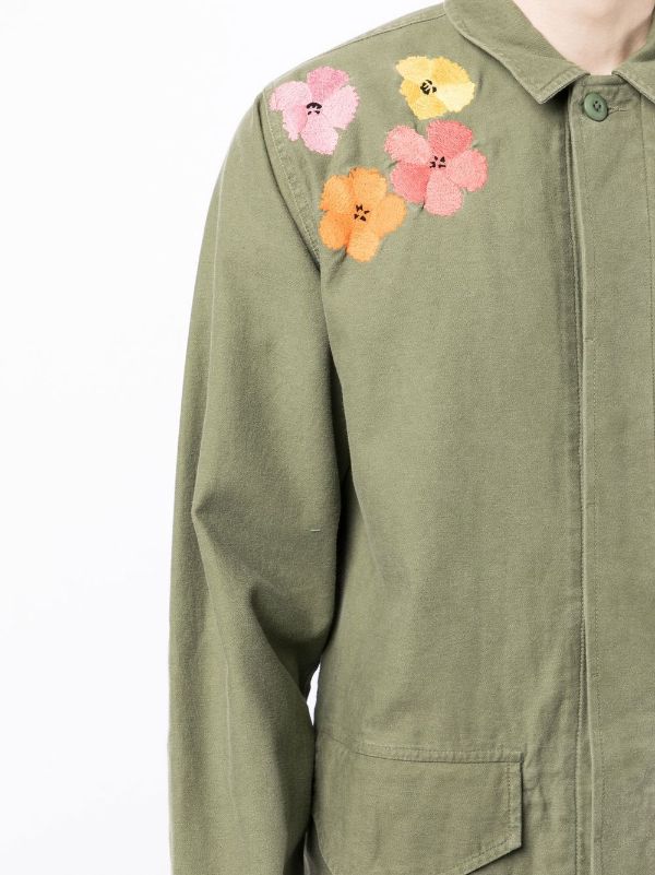 Maharishi Embroidered Floral Shirt Jacket - Farfetch