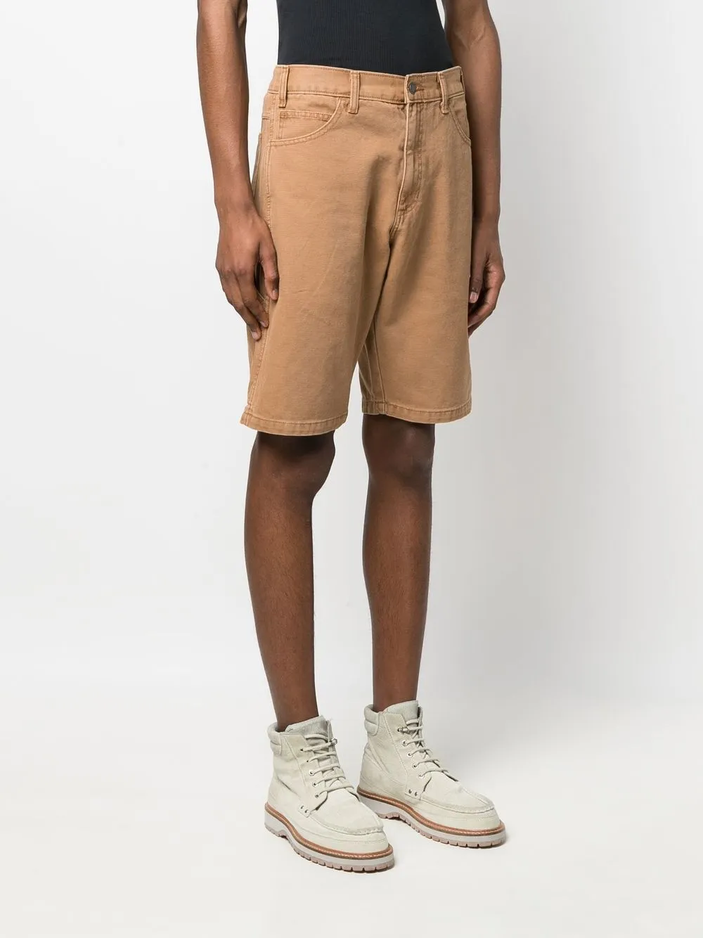Dickies Construct Duck Cotton Shorts In Brown