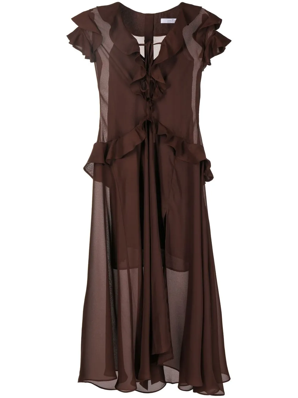 

Rokh vestido largo con volantes - Marrón