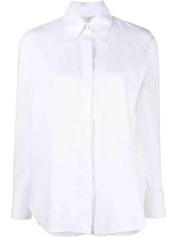 Vince long-sleeve Linen Shirt - Farfetch