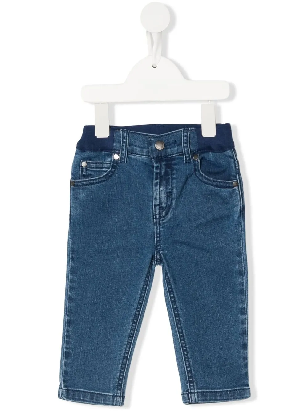 

Stella McCartney Kids jeans con parche del logo - Azul