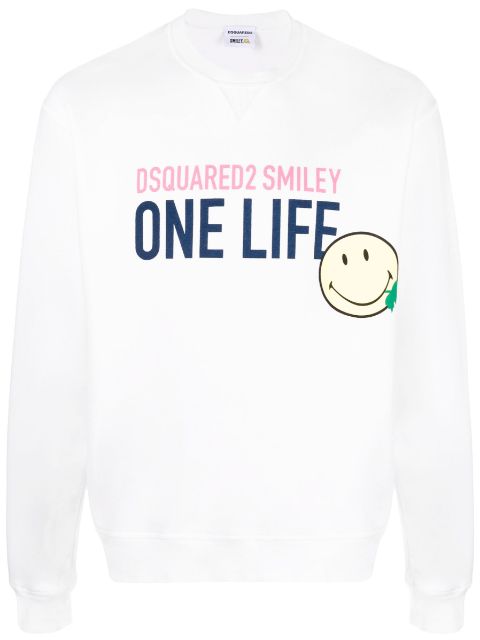 DSQUARED2 Smiley organic cotton sweatshirt Men