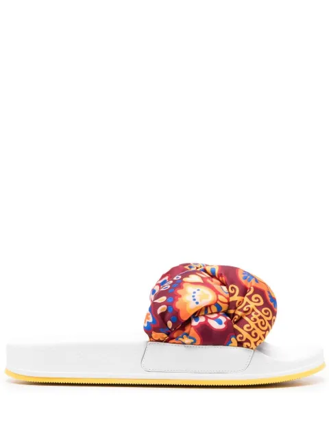 La DoubleJ Treccia embroidered slides 