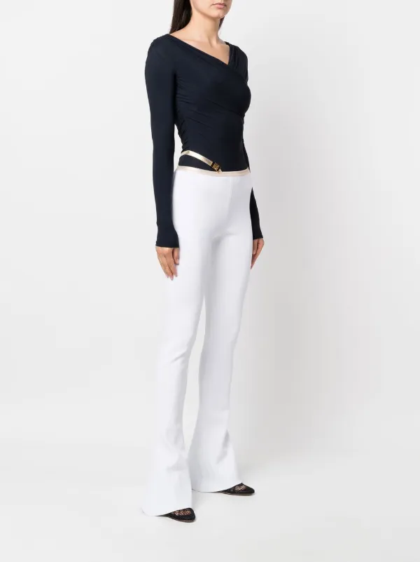 Balmain logo-plaque hip-strap Trousers 