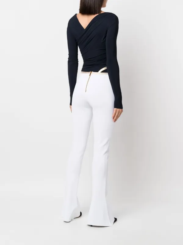 Balmain logo-plaque hip-strap Trousers 