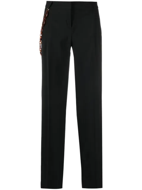 chain-detail trousers