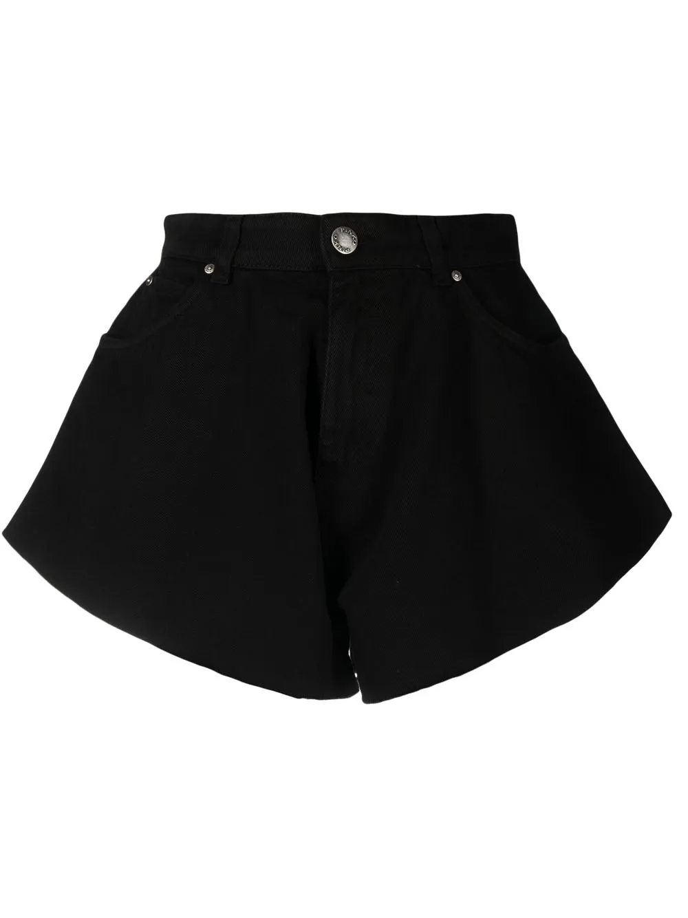 

PINKO raw-cut hem shorts - Black