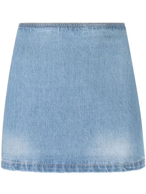 Versace Medusa denim skirt 