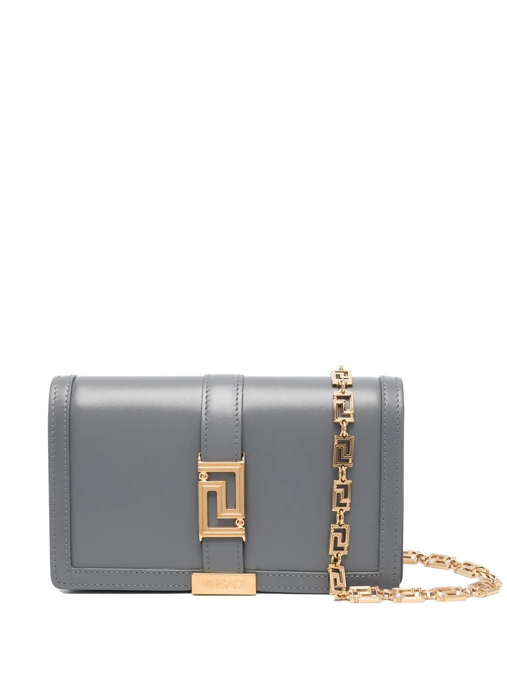 

Versace leather logo-plaque cross body bag - Grey