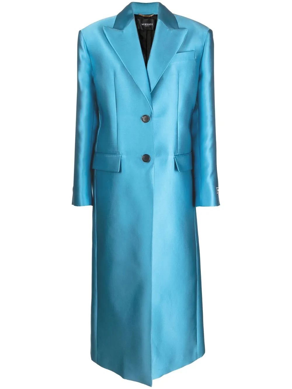 

Versace silk-satin single-breasted coat - Blue