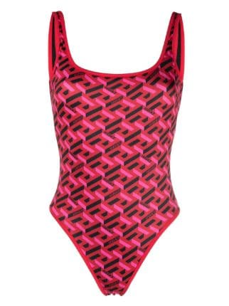 Versace logo-print Swimsuit - Farfetch