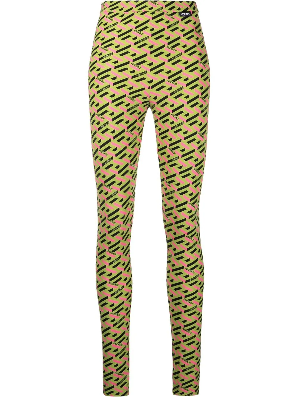 

Versace La Greca print leggings - Green