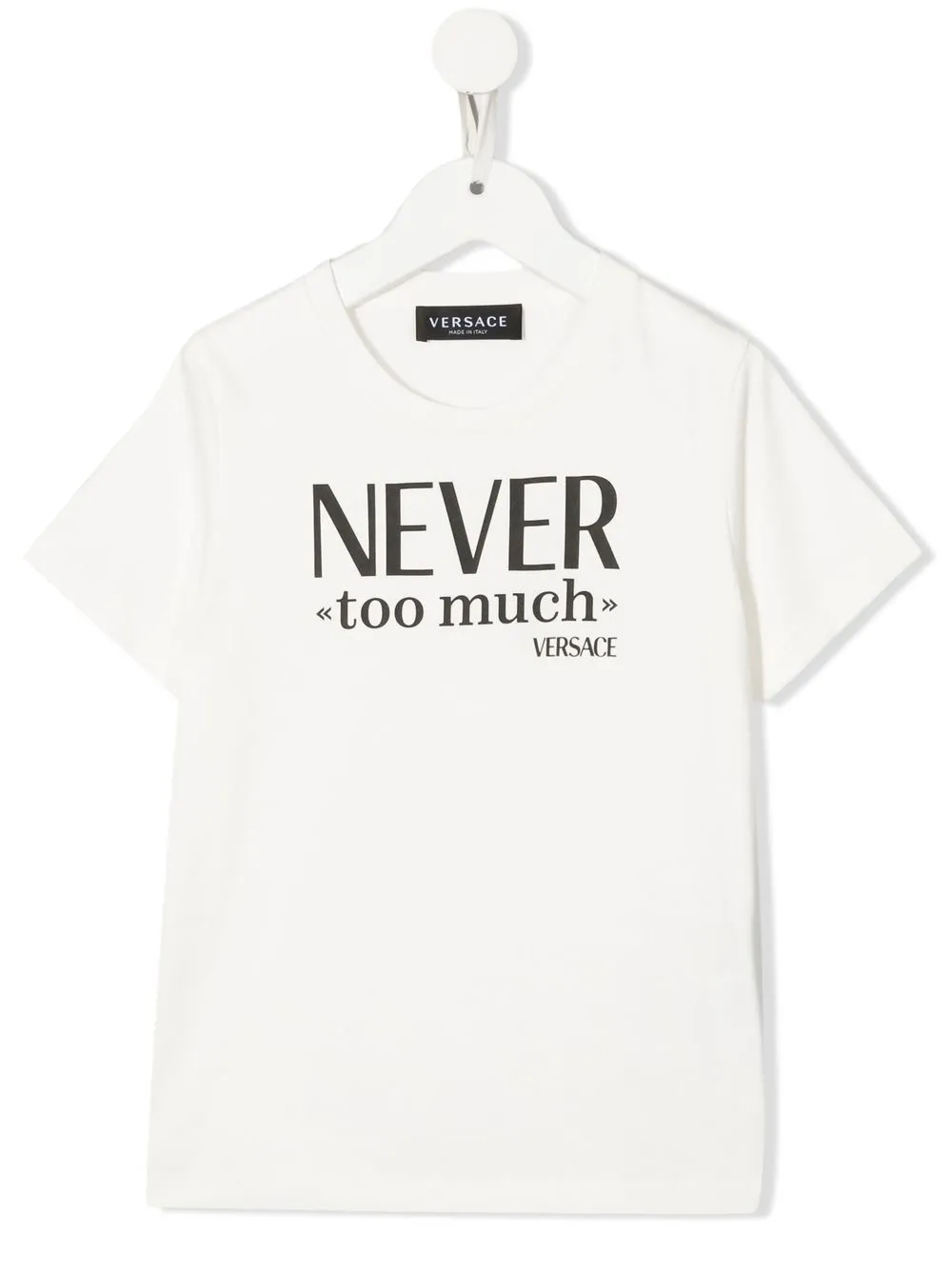

Versace Kids playera con eslogan y cuello redondo - Blanco