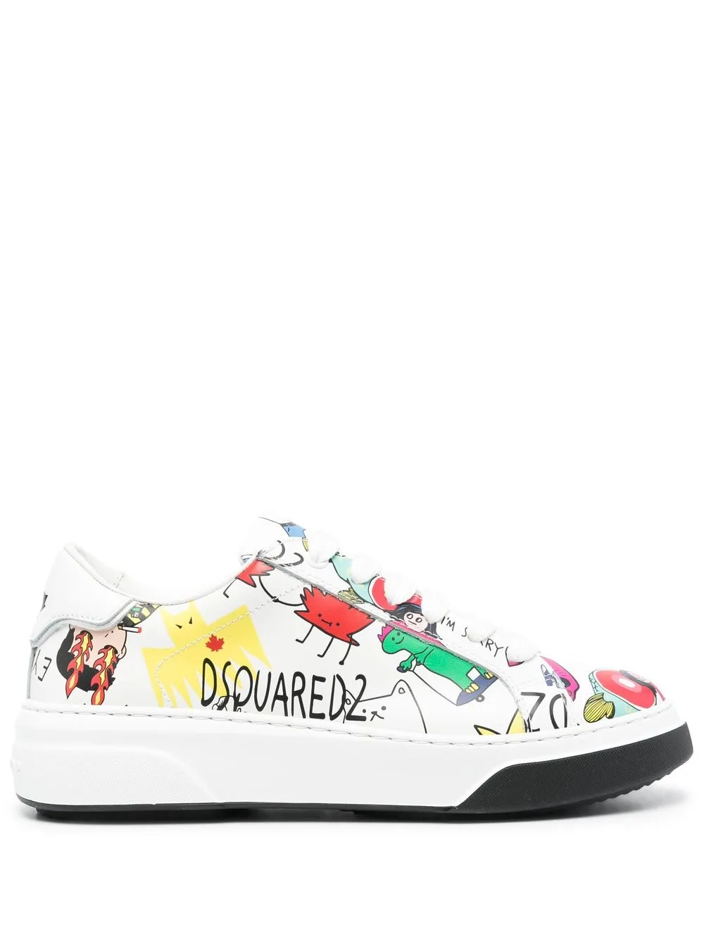 

Dsquared2 tenis con estampado gráfico - Blanco