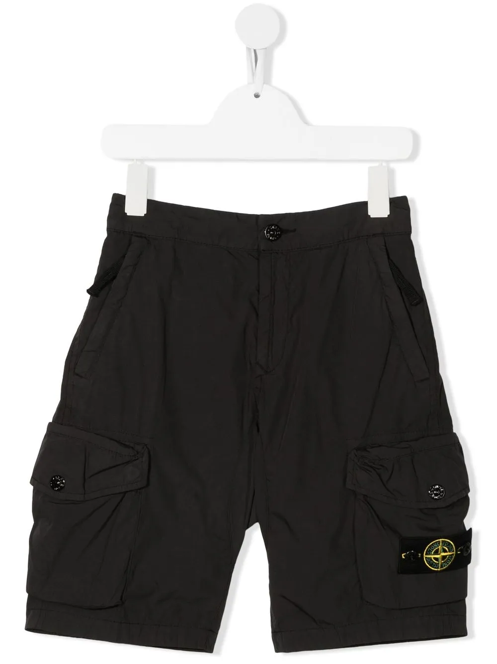 

Stone Island Junior logo-patch shorts - Grey