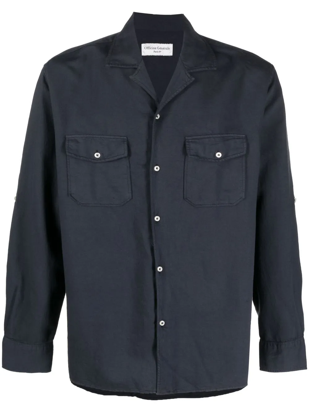 

Officine Generale camisa con bolsillo en el pecho - Azul