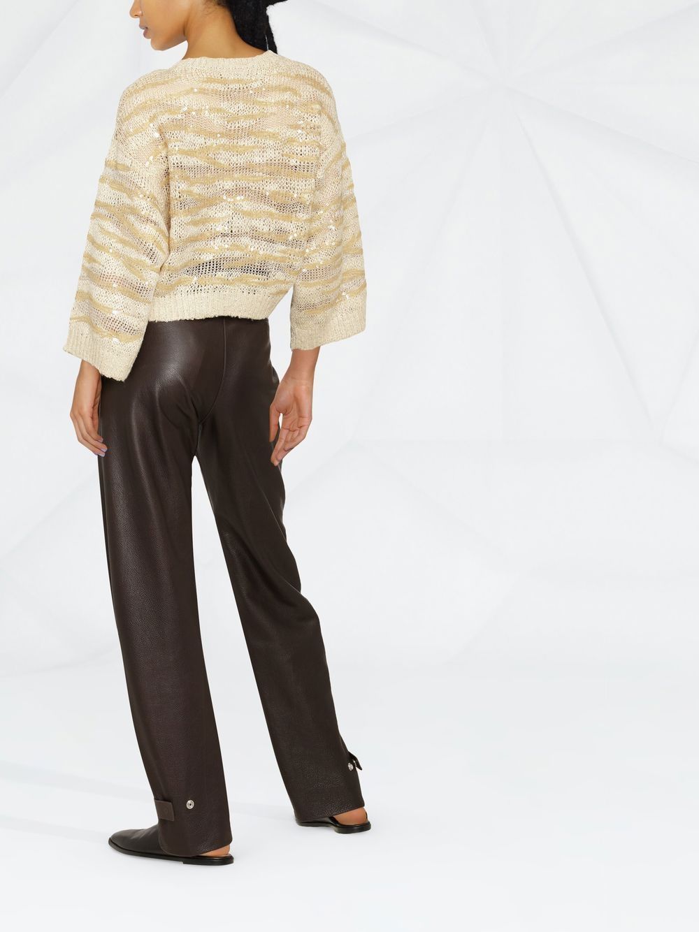 Brunello Cucinelli sequin-embellished cropped jumper Women