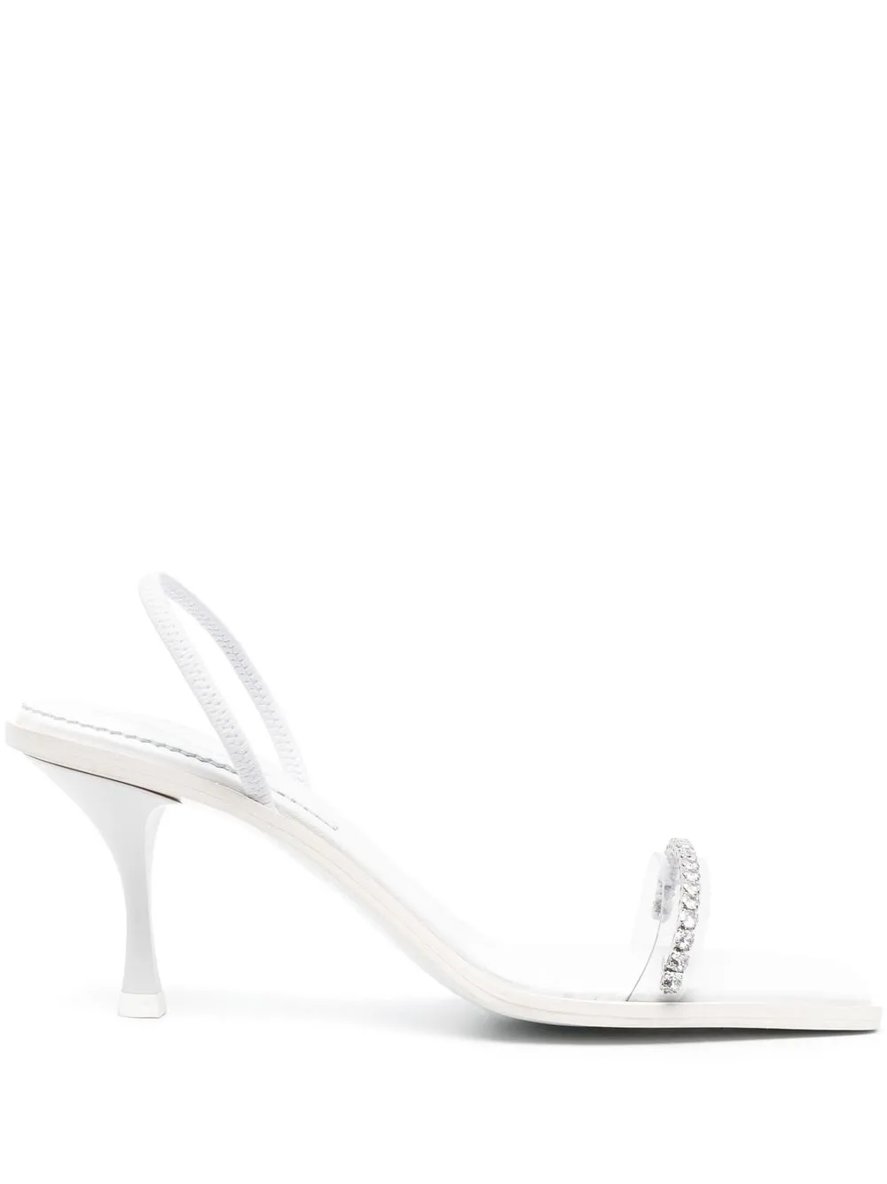 

Dsquared2 sandalias con tiras de cristal de tacón alto - Blanco