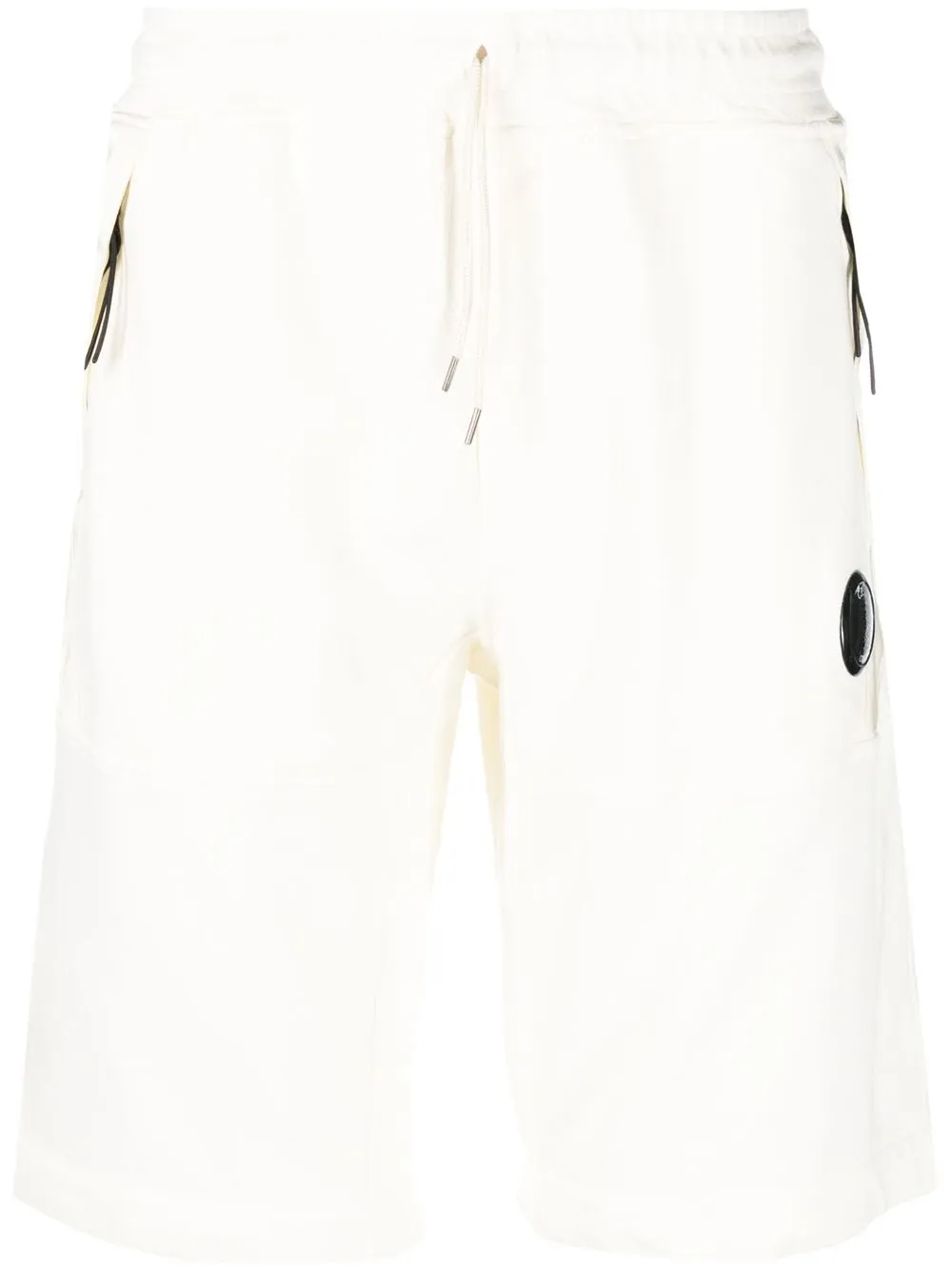 

C.P. Company shorts deportivos con cordones en la pretina - Blanco