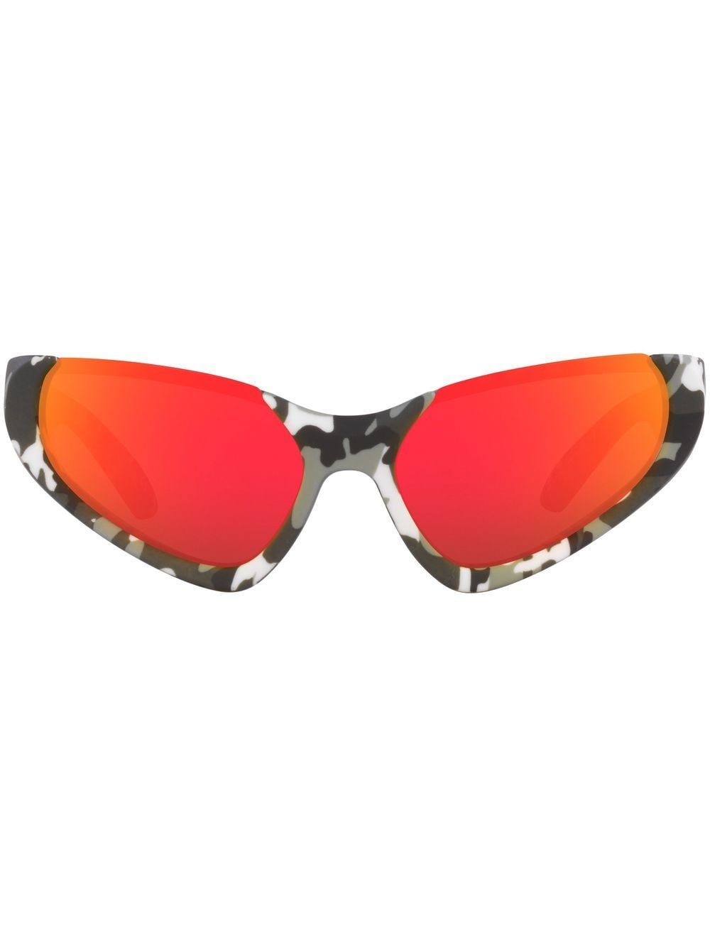 Balenciaga Biker-style Camouflage Sunglasses In Schwarz